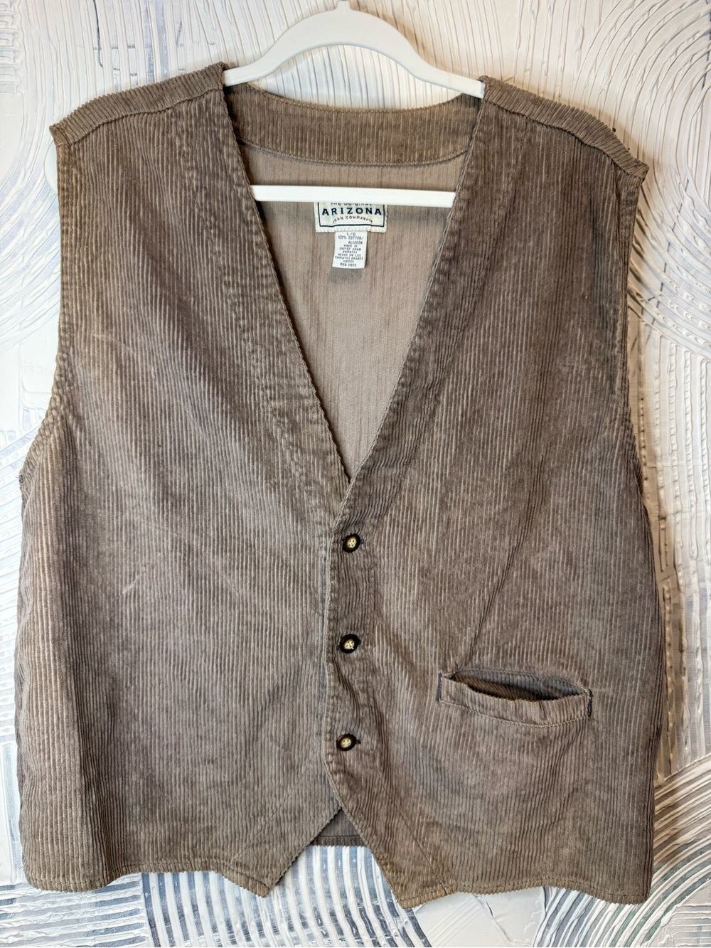 Vintage 90s Arizona Jean Co Brown Corduroy Vest Men’s L Grandpa Western Y2K